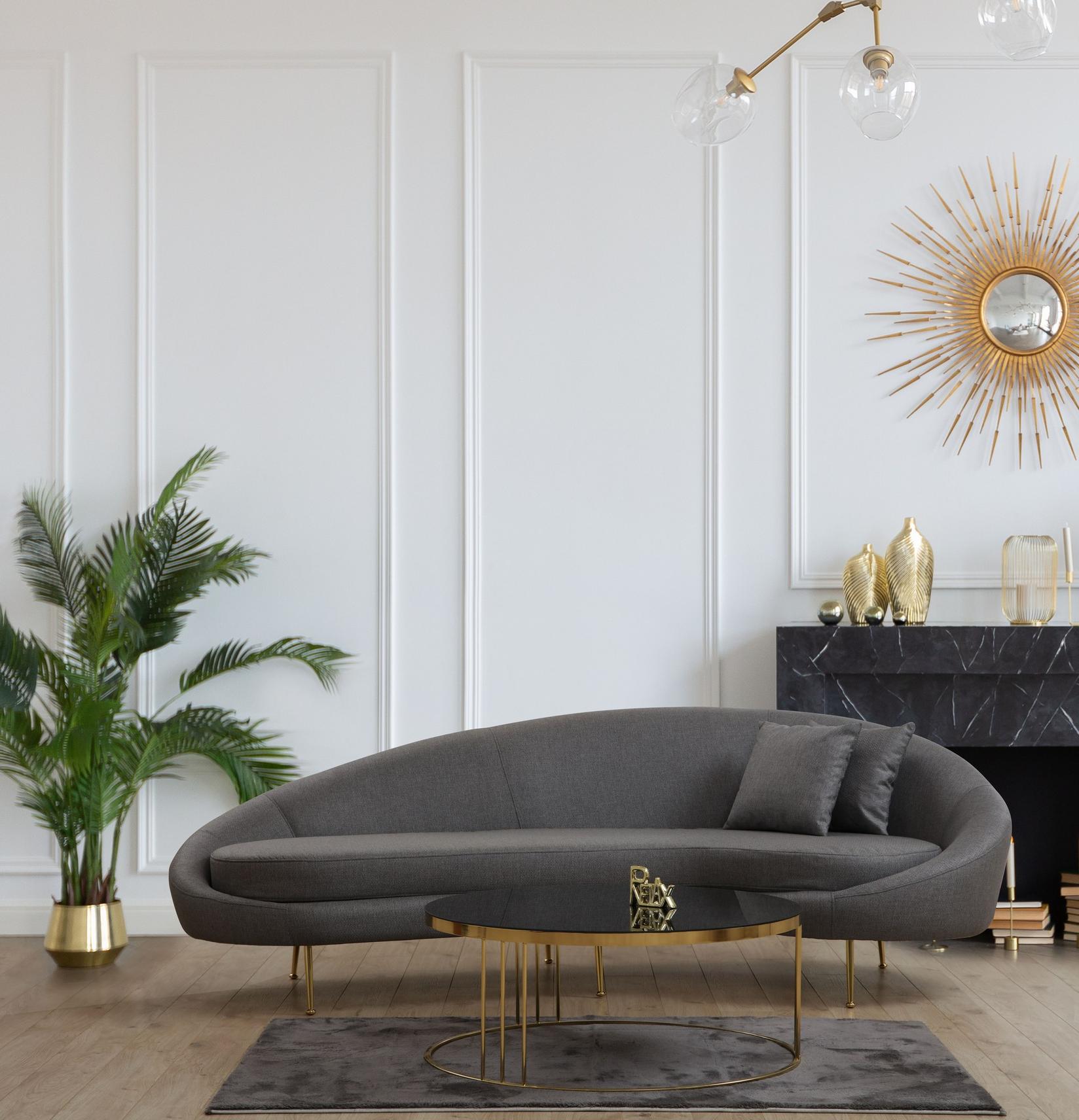 Atelier del Sofa Trosed Eses 255x85x120cm Tamnosivi