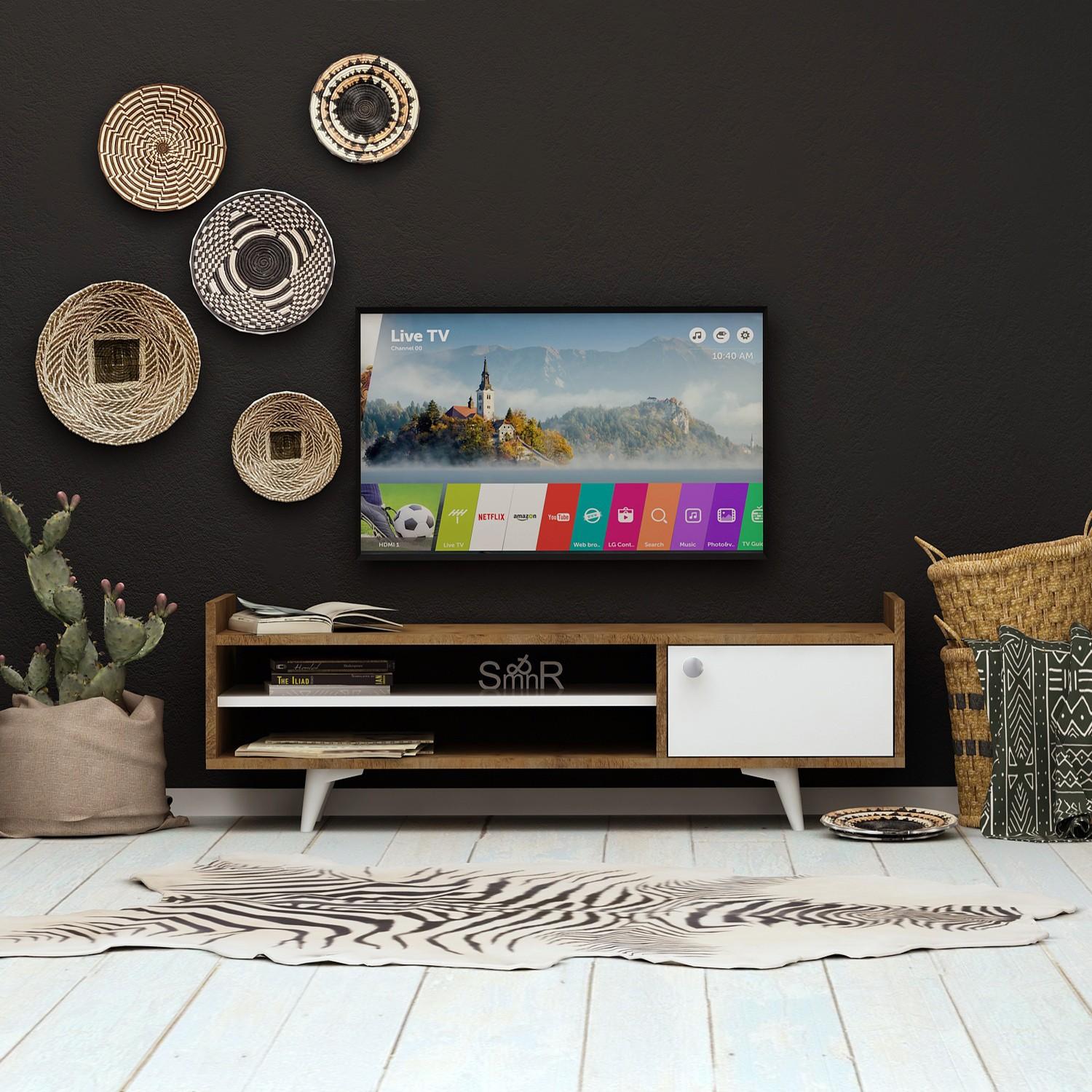 Hanah home TV Komoda Ticaba Hrast-Bela