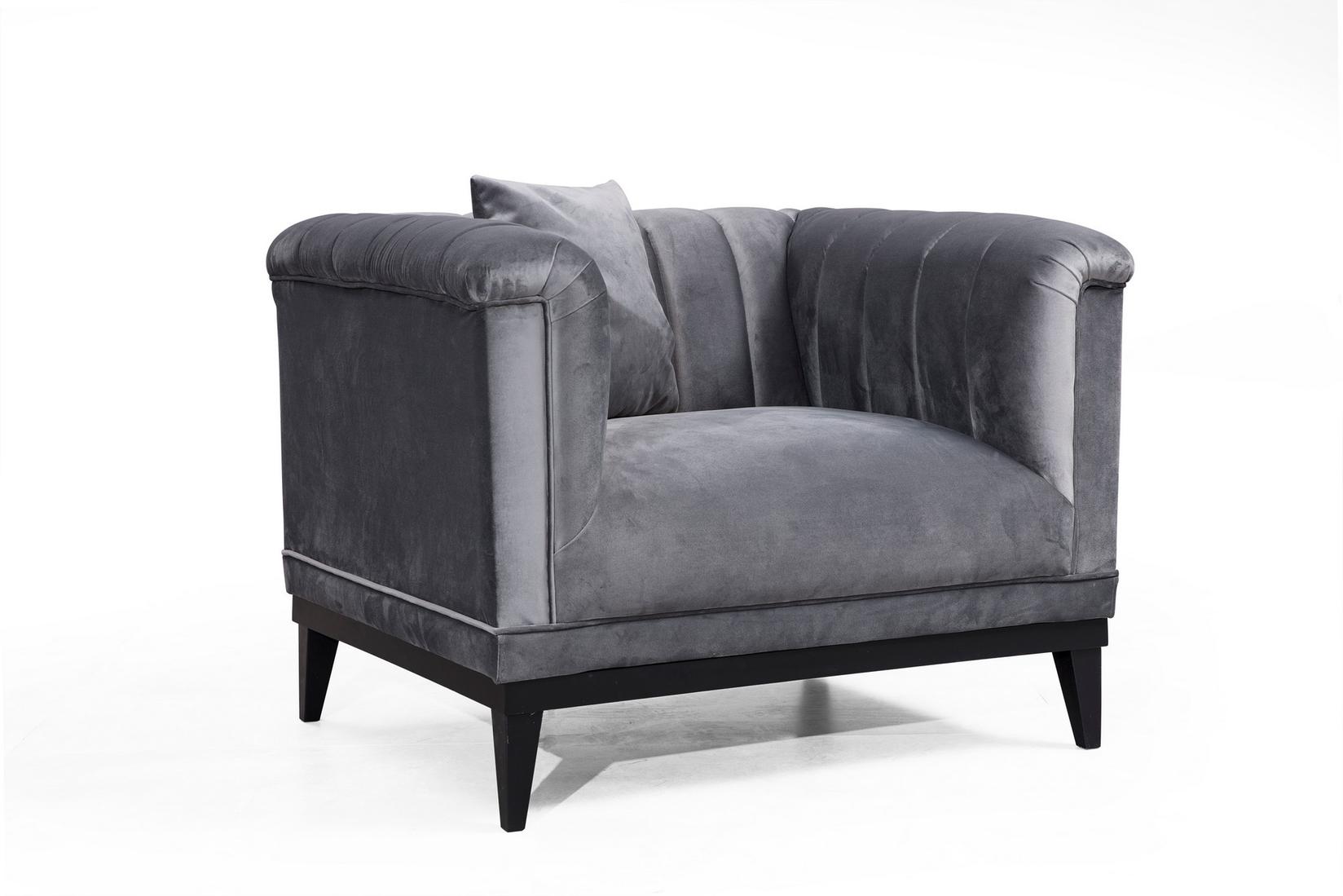 Atelier del Sofa Fotelja Trendy 105x79x89cm Tamnosiva