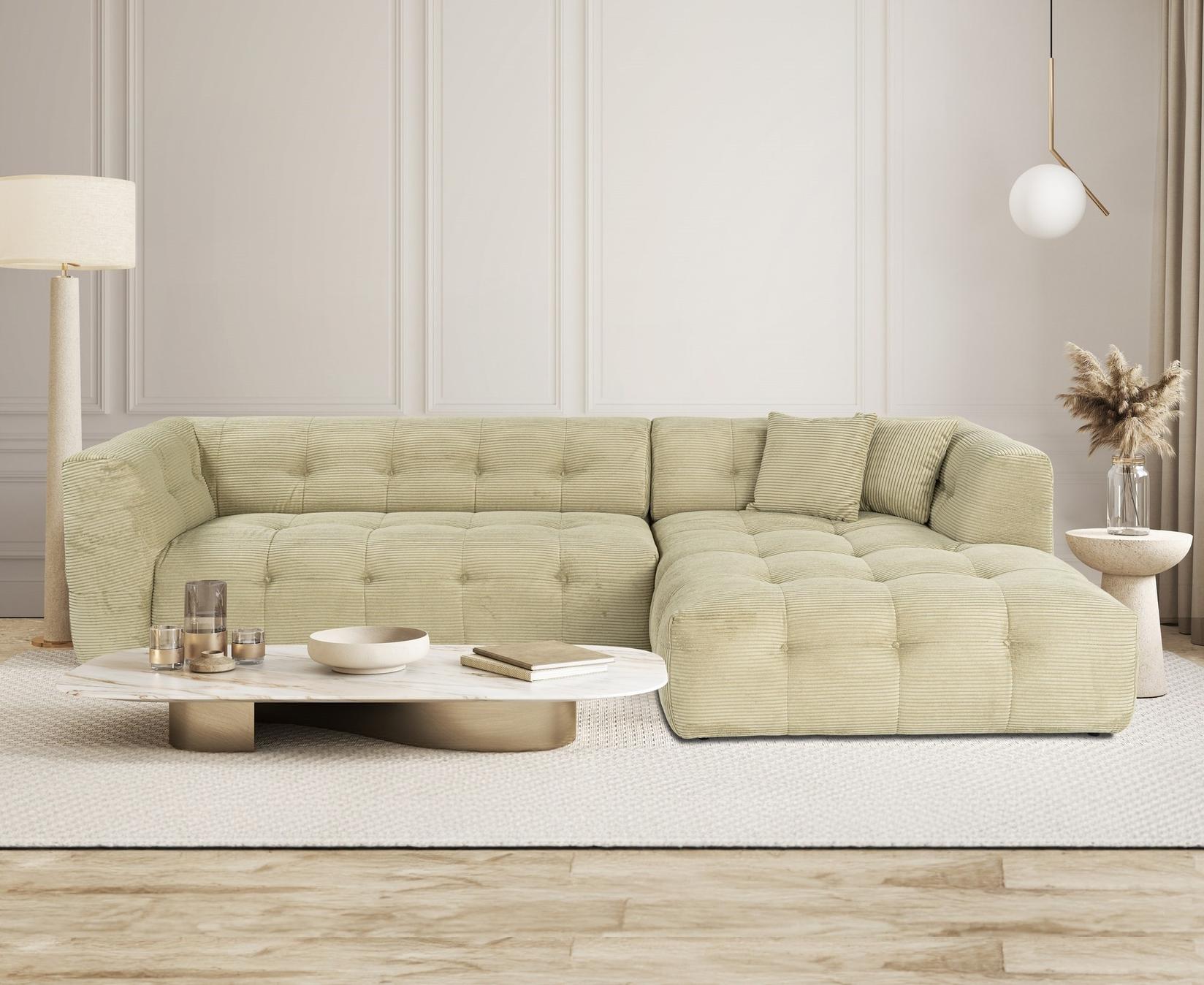 Atelier del Sofa Ugaona garnitura Cady 100x72x300cm Zelena