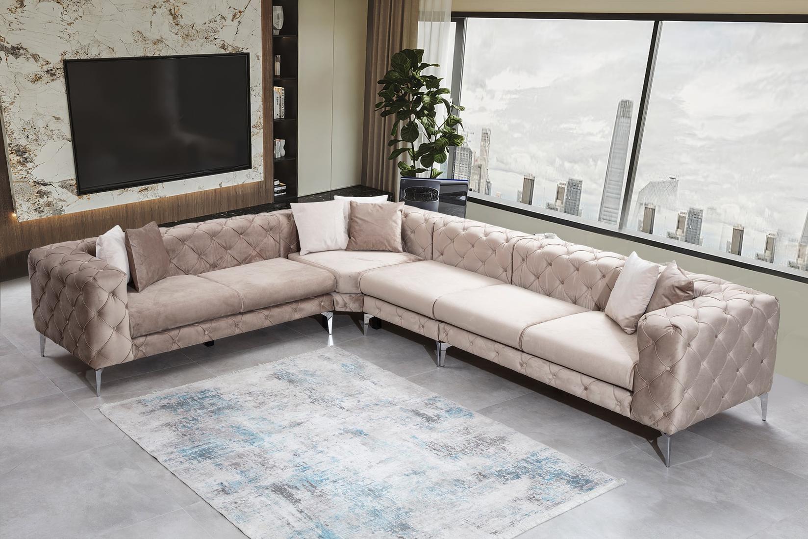 Atelier del Sofa Ugaona garnitura Como 310x73x270cm Bež
