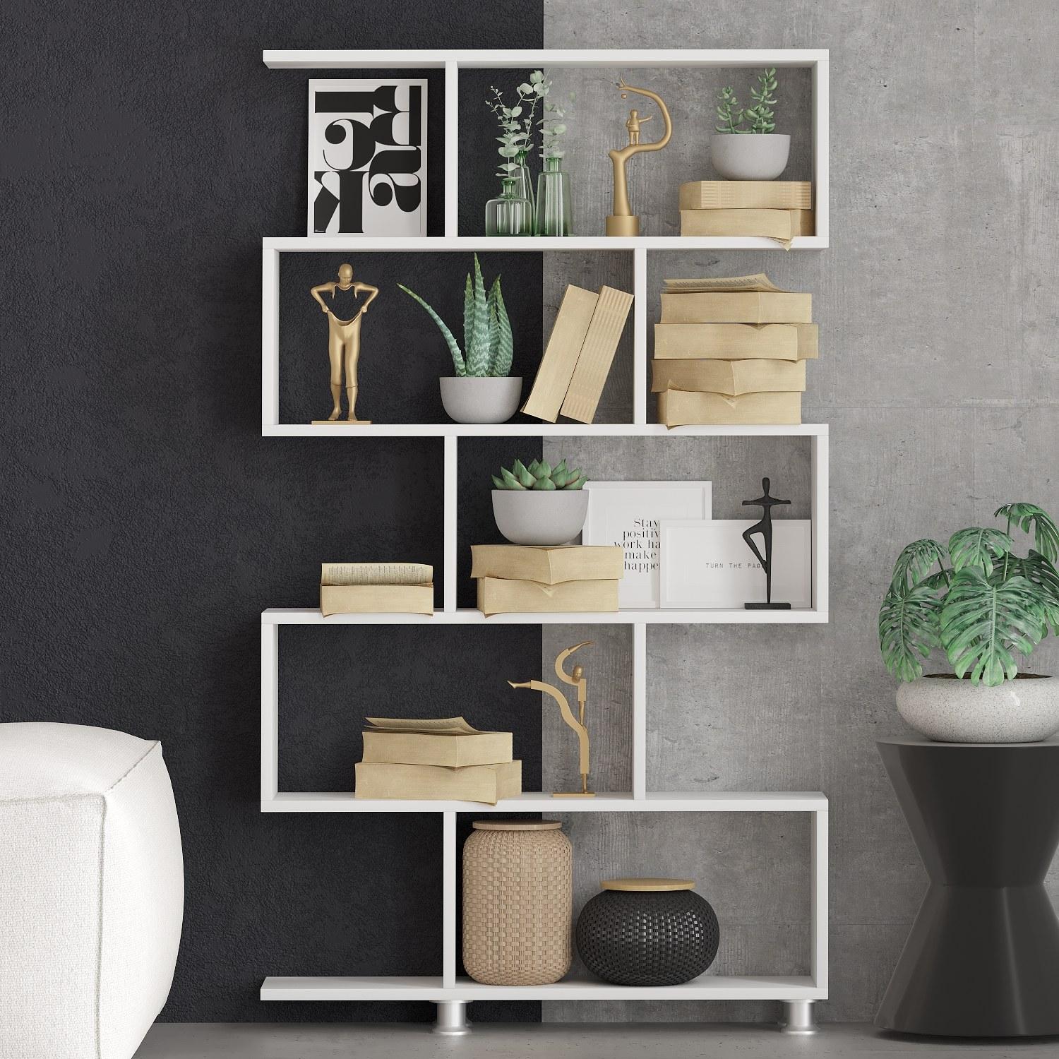 Hanah Home Polica 90x156x20cm Bela