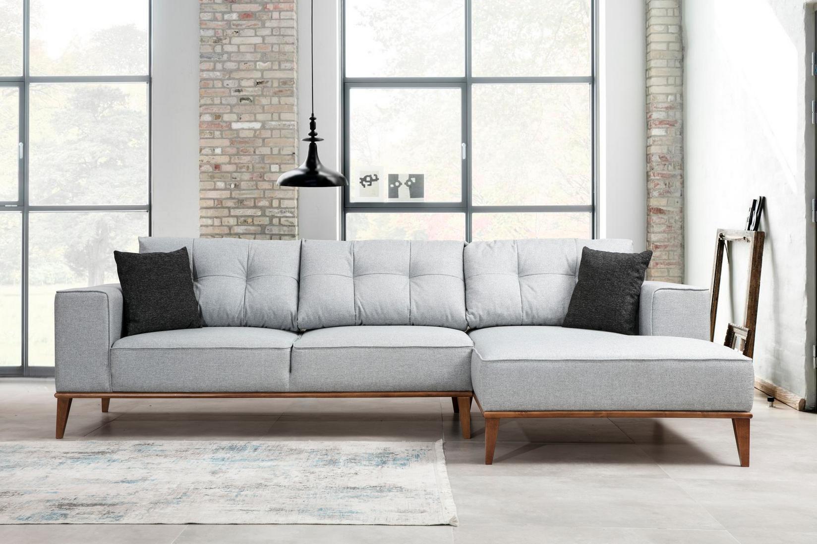 Atelier del Sofa Ugaona garnitura Montana 91x85x288cm Svetlosiva
