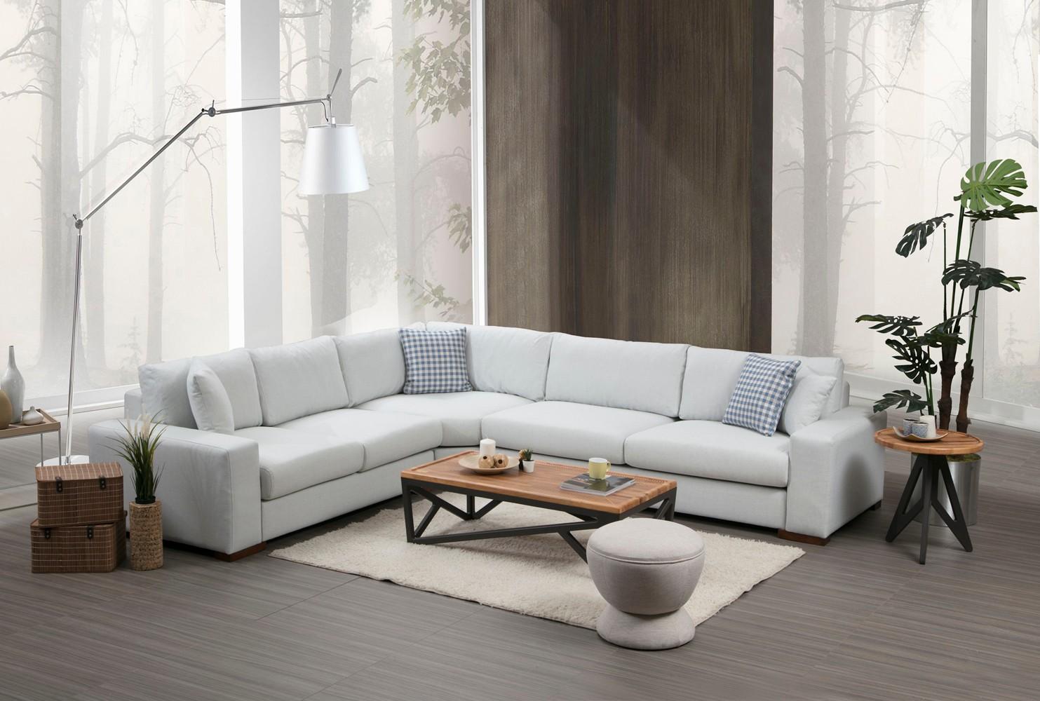 Atelier del Sofa Ugaona garnitura Loop 20 95x85x282cm Bela