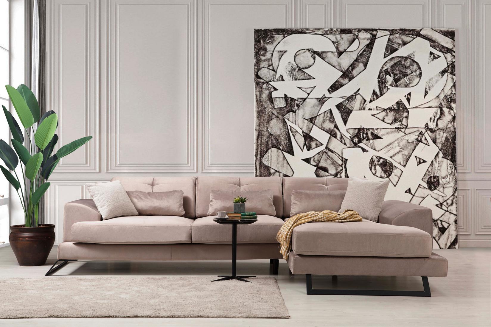 Atelier del Sofa Ugaona garnitura Frido 100x92x308cm Bež