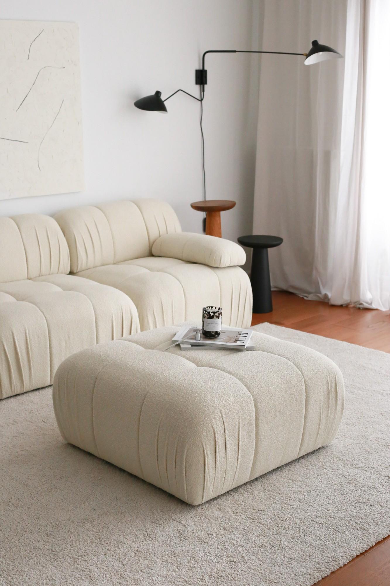 Atelier del Sofa Tabure 89x43x89cm, Belo