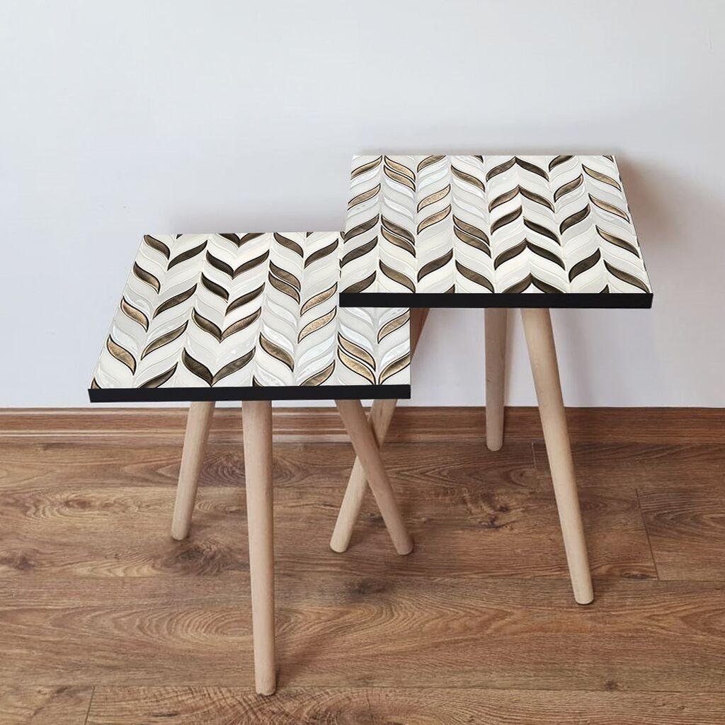 Hanah Home Set klub stočića 2Shp494, 2 komada, Šareni