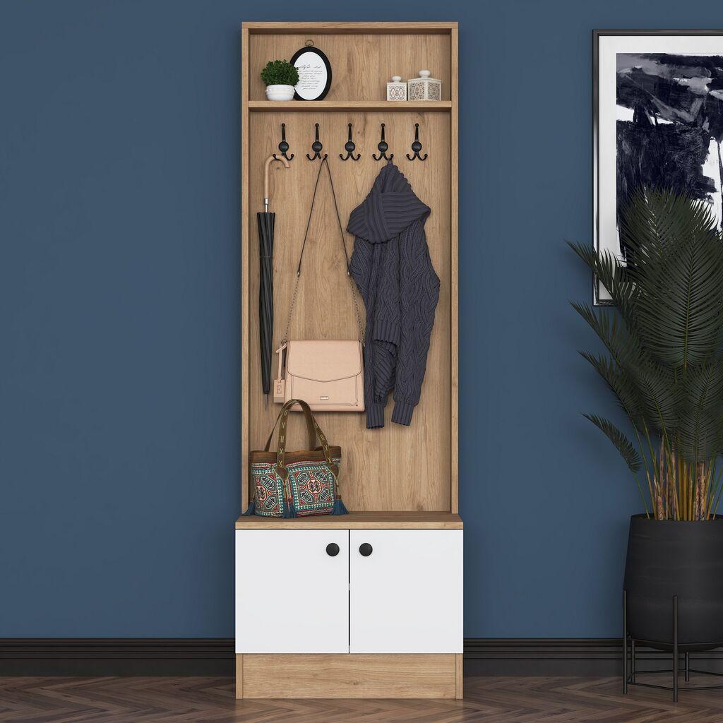 Hanah Home Ormar za hodnik M16 - 2254, 59,8x182,8x35,5 cm, Orah