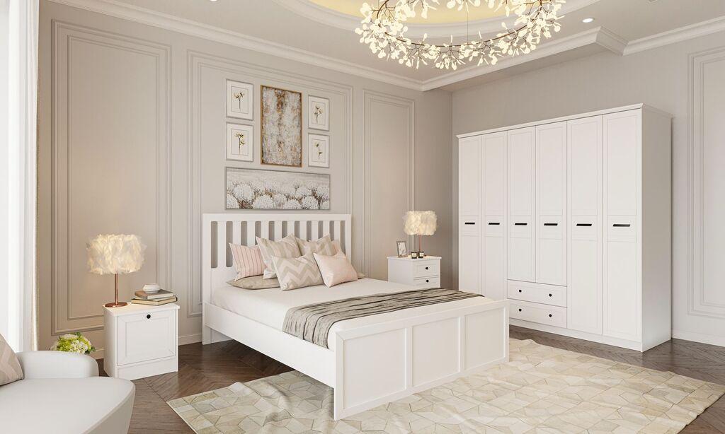 Hanah Home Komplet nameštaja za spavaću sobu Rb-168-01-006-01, Beli