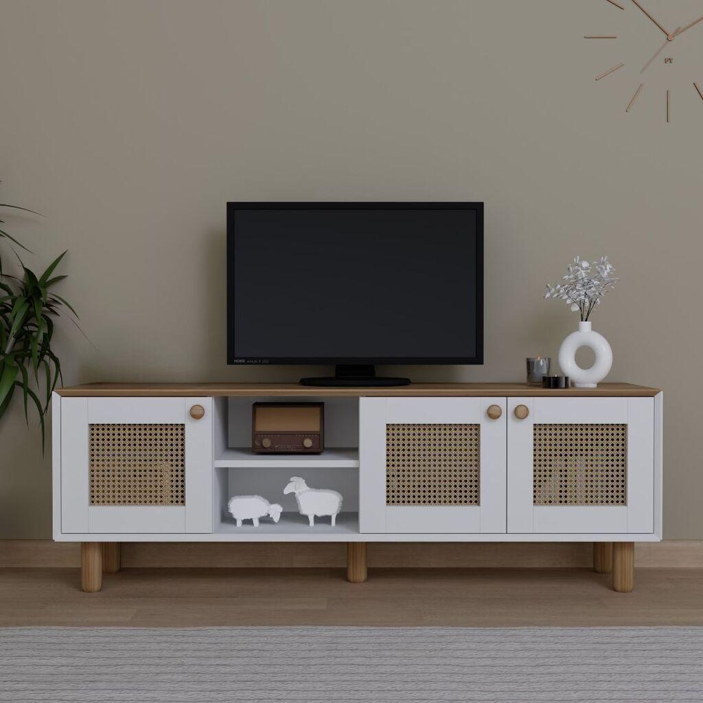 Hanah Home TV Komoda Bohemian 1600-143, 160x56x40 cm, Bela