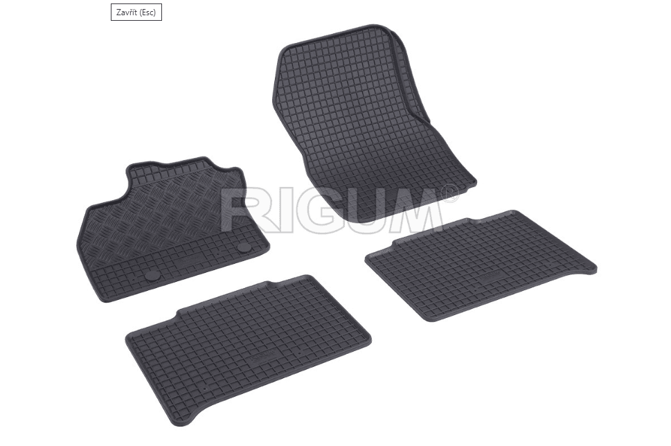 Rigum Tipske gumene patosnice za Renault Zoe 19, Crne