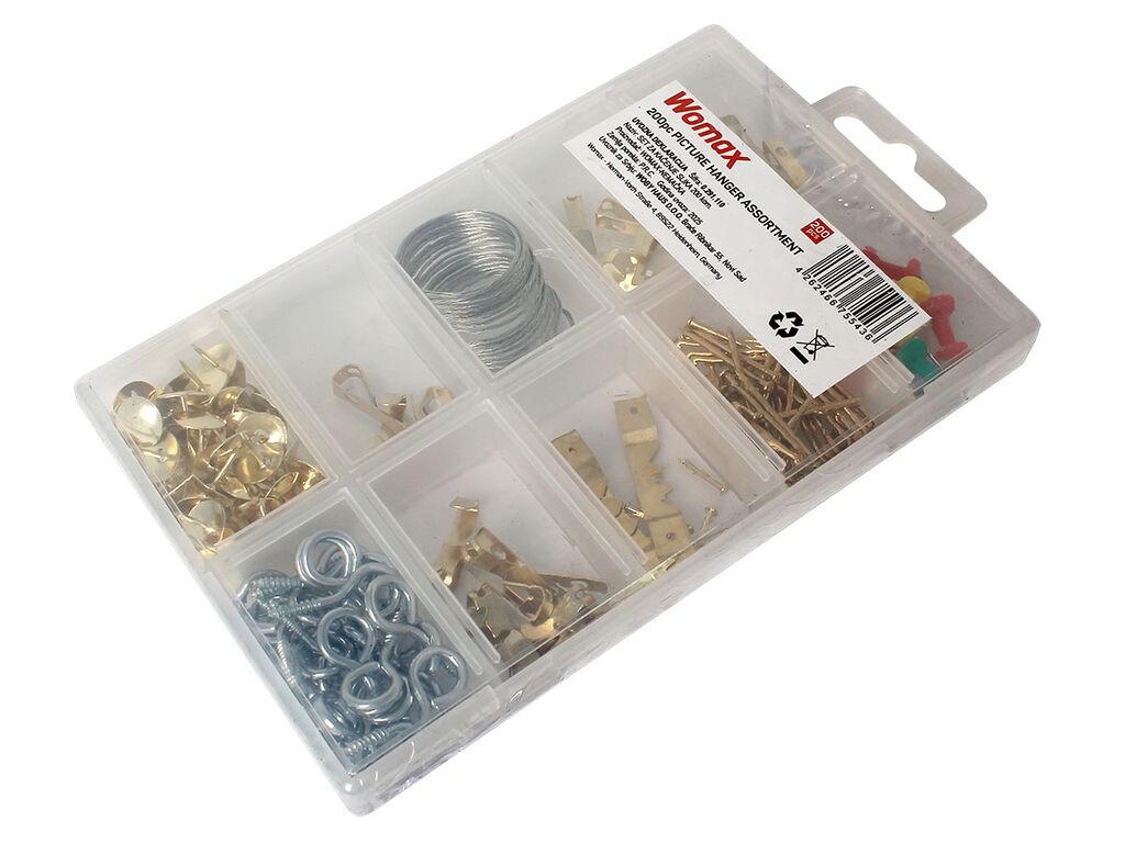 Womax Set za kačenje slika, 200 komada