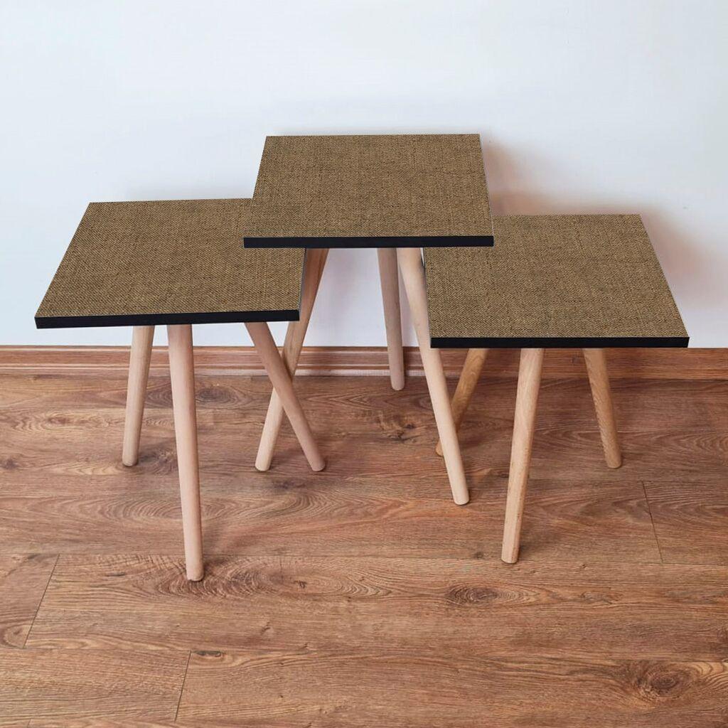 Hanah Home Set klub stočića 3Shp297, 3 komada, Šareni
