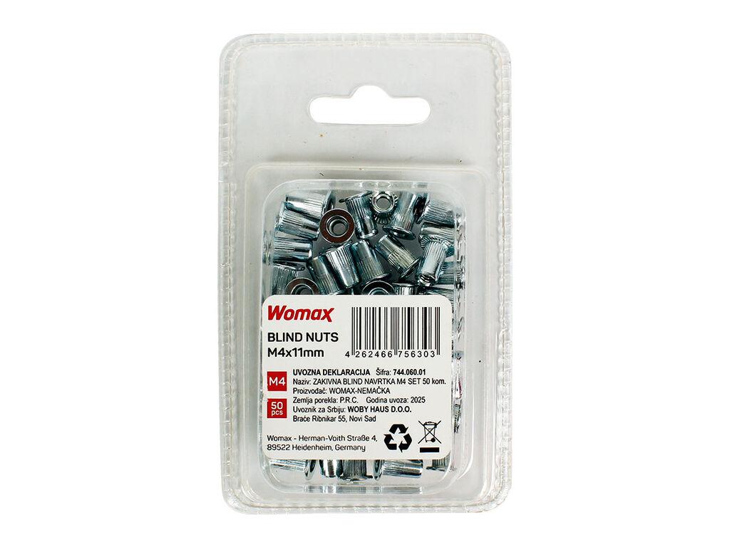 Womax Set zakivki sa navojem M4, 50 komada