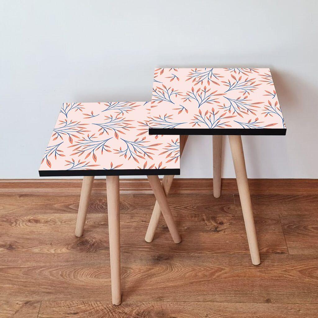 Hanah Home Set klub stočića 2Shp70, 2 komada, Šareni