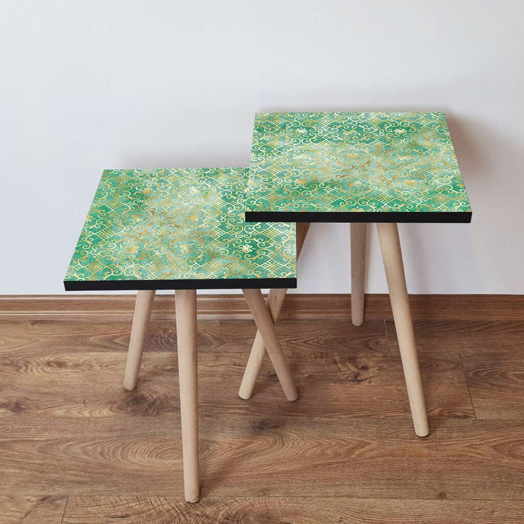 Hanah Home Set klub stočića 2Shp515, 2 komada, Šareni