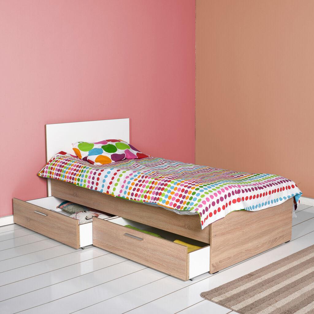 Hanah Home Ram za krevet Kry-792-Sd-2, 100x85x195 cm, Hrast