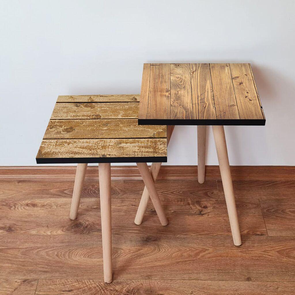 Hanah Home Set klub stočića 2Shp306, 2 komada, Šareni