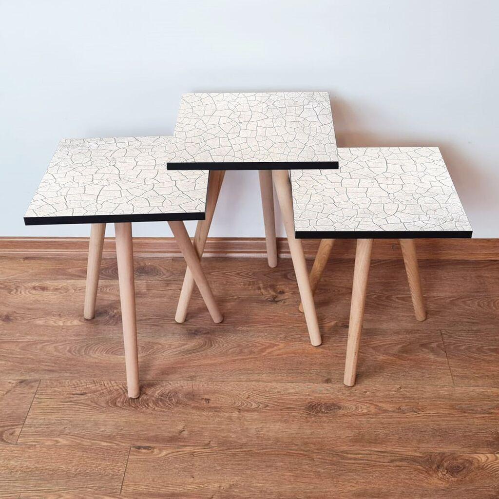 Hanah Home Set klub stočića 3Shp221, 3 komada, Šareni