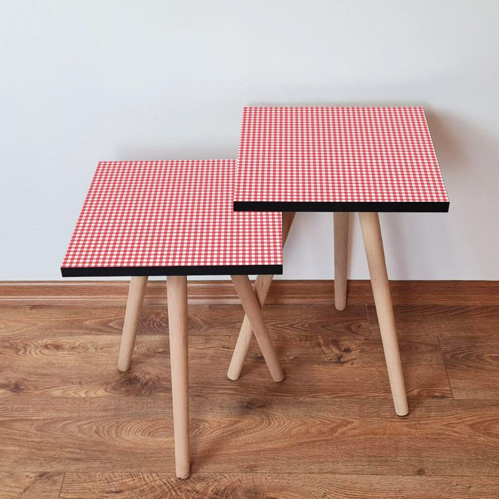 Hanah Home Set klub stočića 2Shp519, 2 komada, Šareni