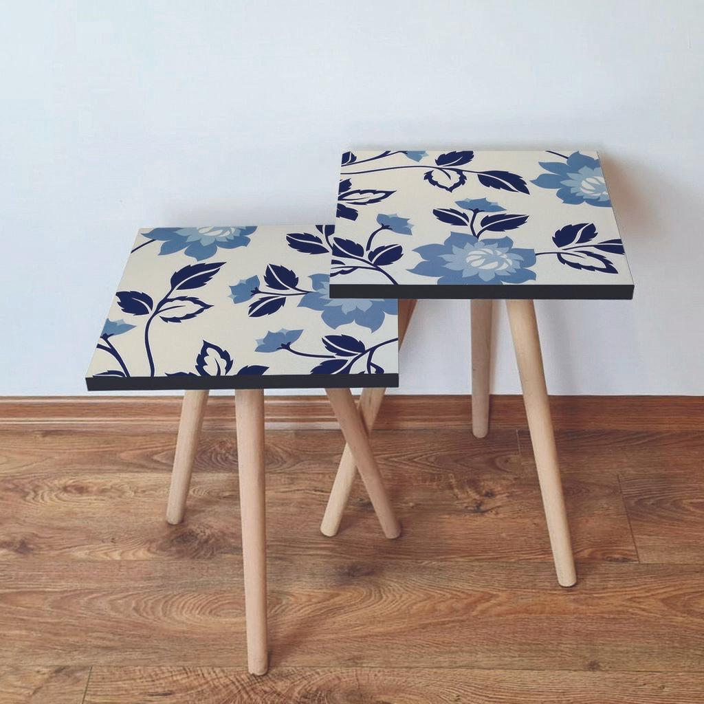Hanah Home Set klub stočića 2Shp193, 2 komada, Šareni