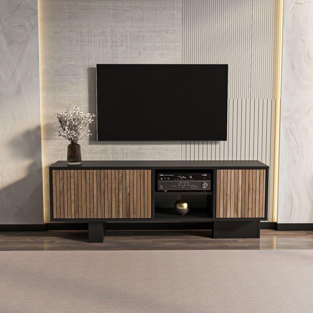 Hanah Home TV Komoda Monaco, 150x54x35 cm, Crna