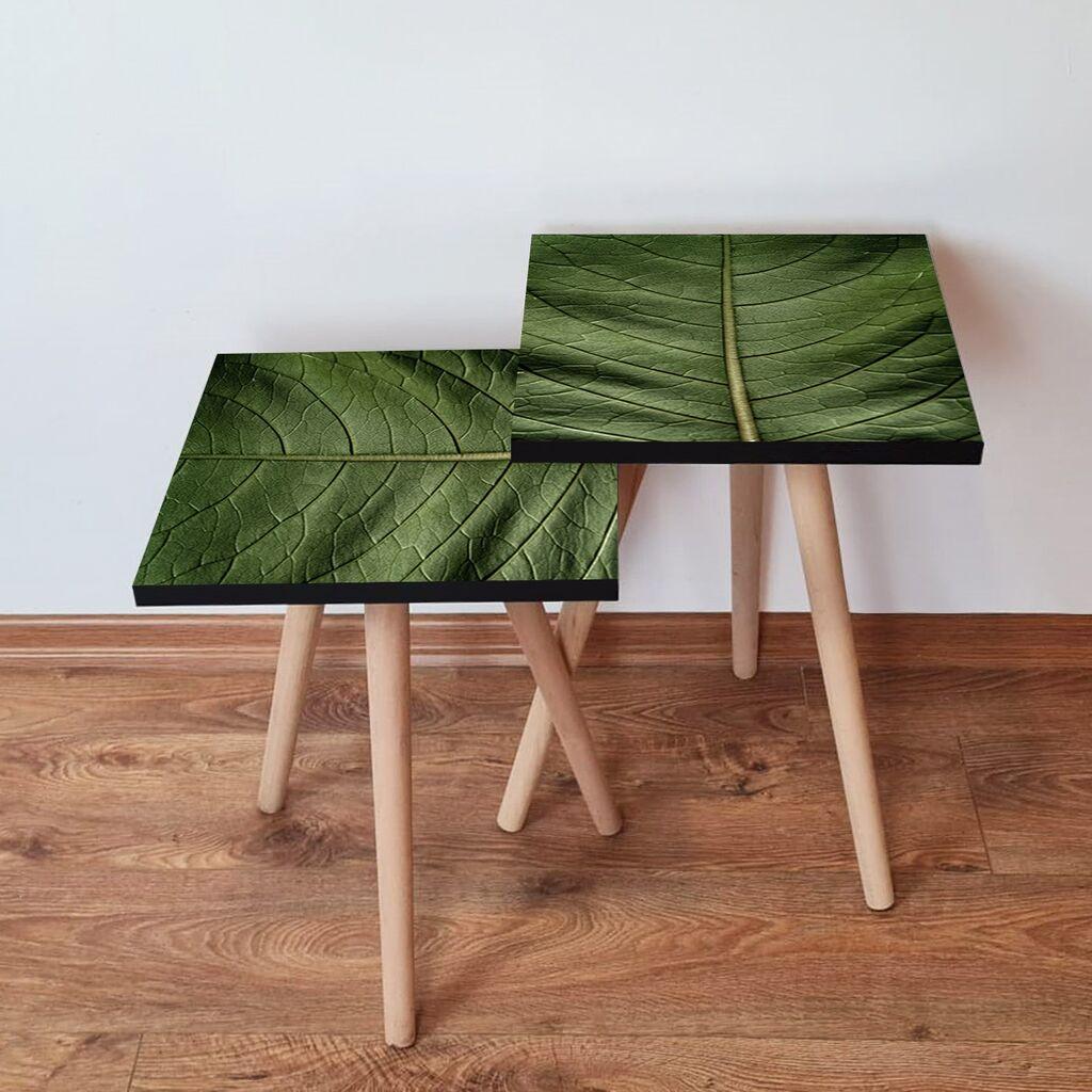 Hanah Home Set klub stočića 2Shp97, 2 komada, Šareni