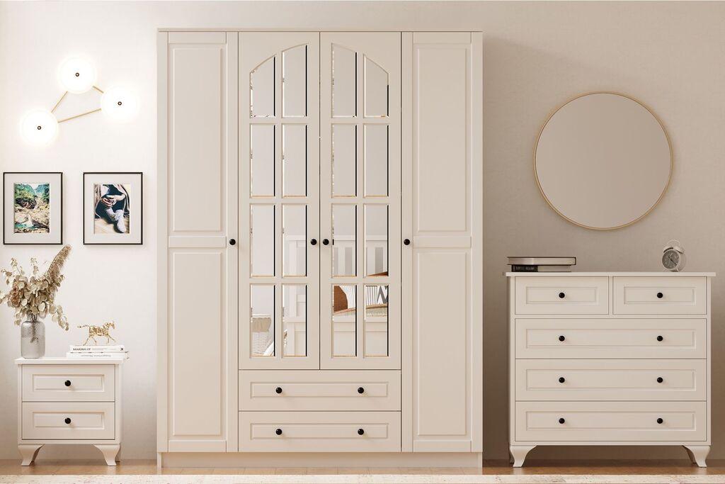 Hanah Home Set nameštaja za spavaću sobu Rb-015, Beli