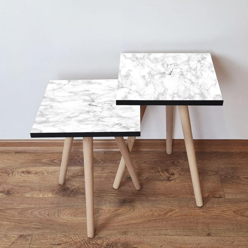 Hanah Home Set klub stočića 2Shp504, 2 komada, Šareni