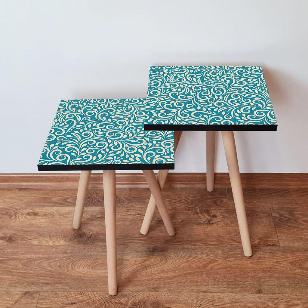 Hanah Home Set klub stočića 2Shp68, 2 komada, Šareni