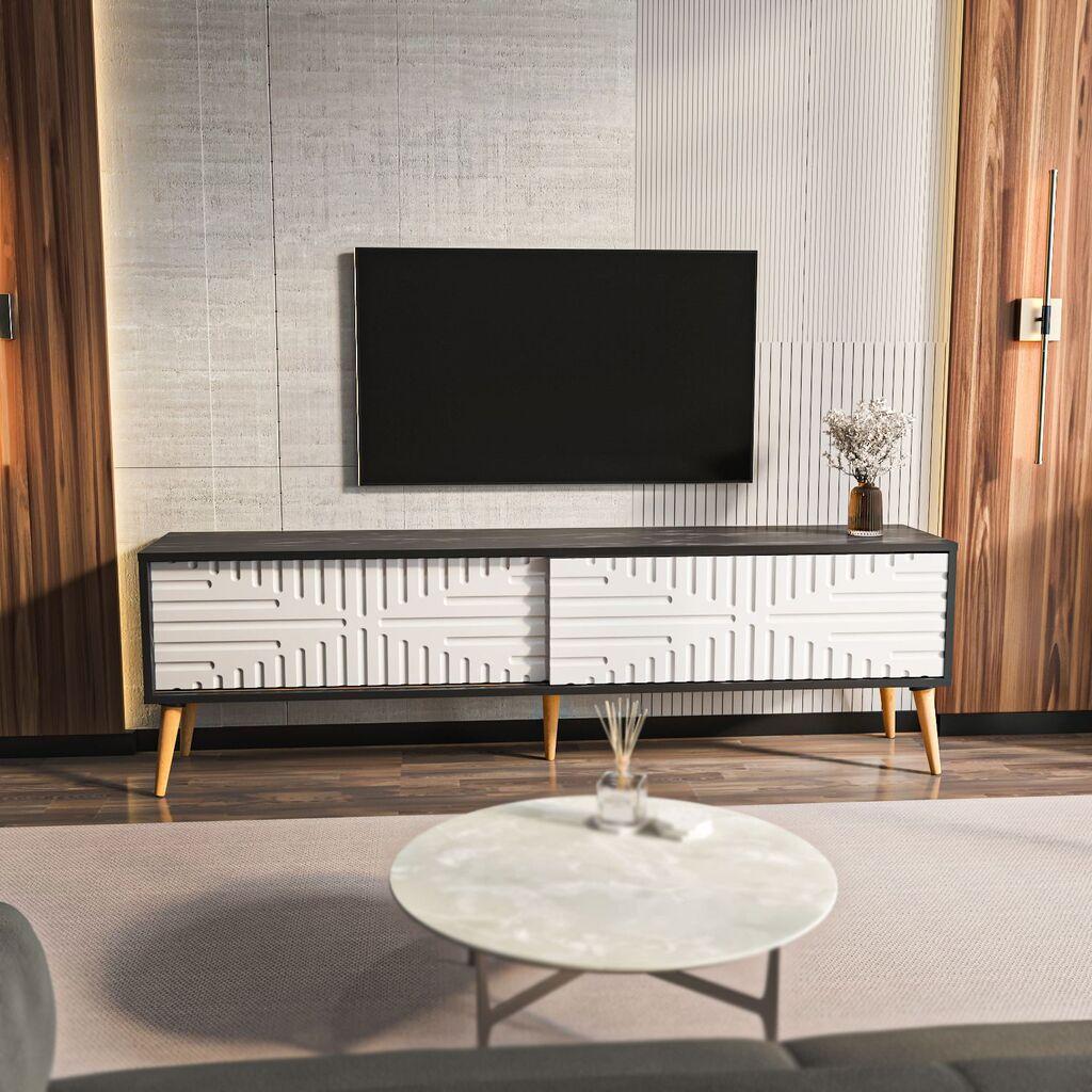 Hanah Home TV Komoda Riso, 180x54x35 cm, Crna