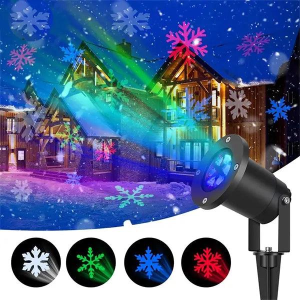 V2 Shop Novogodišnji projektor sa motivima pahulja, Crni