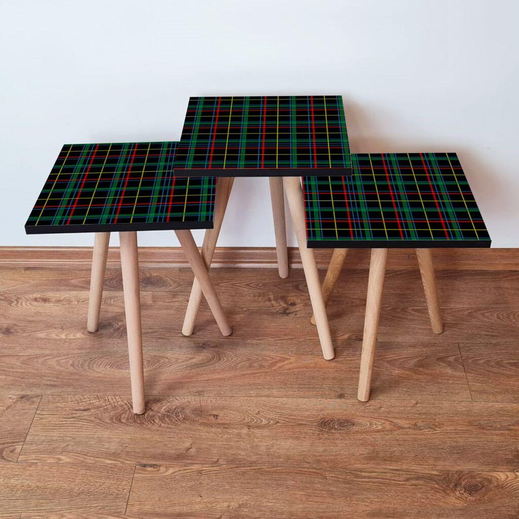 Hanah Home Set klub stočića 3Shp367, 3 komada, Šareni