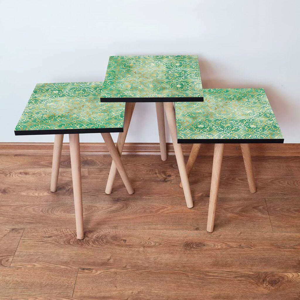 Hanah Home Set klub stočića 3Shp245, 3 komada, Šareni