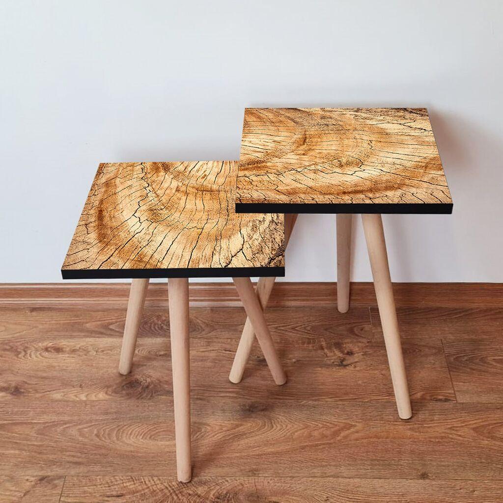 Hanah Home Set klub stočića 2Shp402, 2 komada, Šareni