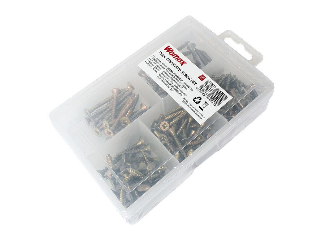 Womax Set vijak za drvo, 130 komada