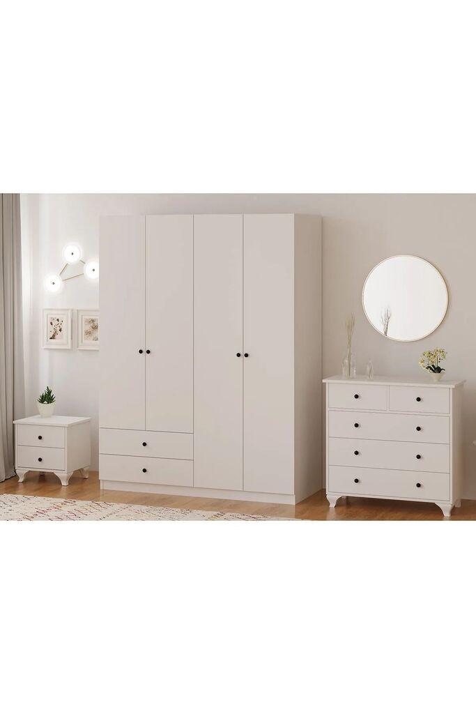 Hanah Home Set nameštaja za spavaću sobu Rb-068, Beli