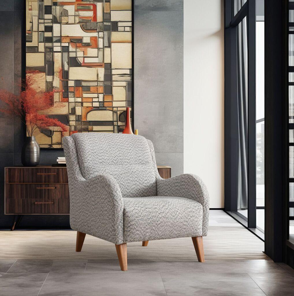 Atelier del Sofa Fotelja Nice Bergere, Siva