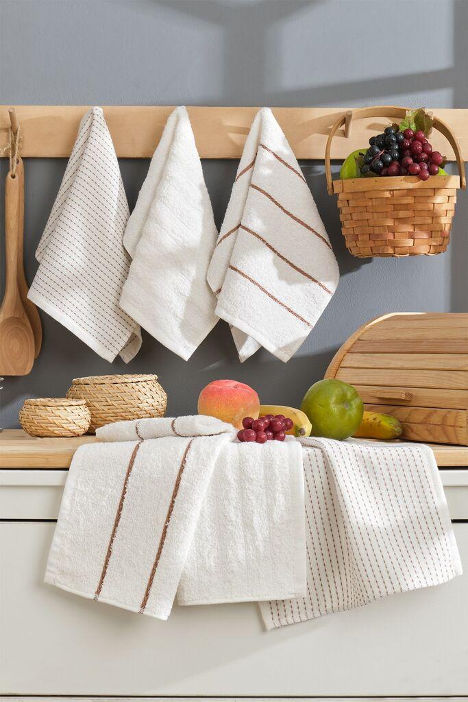 L'essentiel Maison Set Peškira za ruke Sofya, 30 x 50 cm, Krem