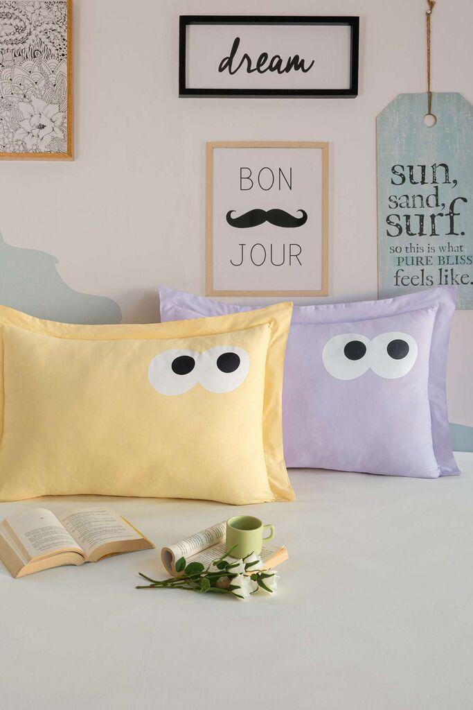 L'essentiel Maison Set jastučnica Funny, 50x70 cm, Žuto-ljubičasti