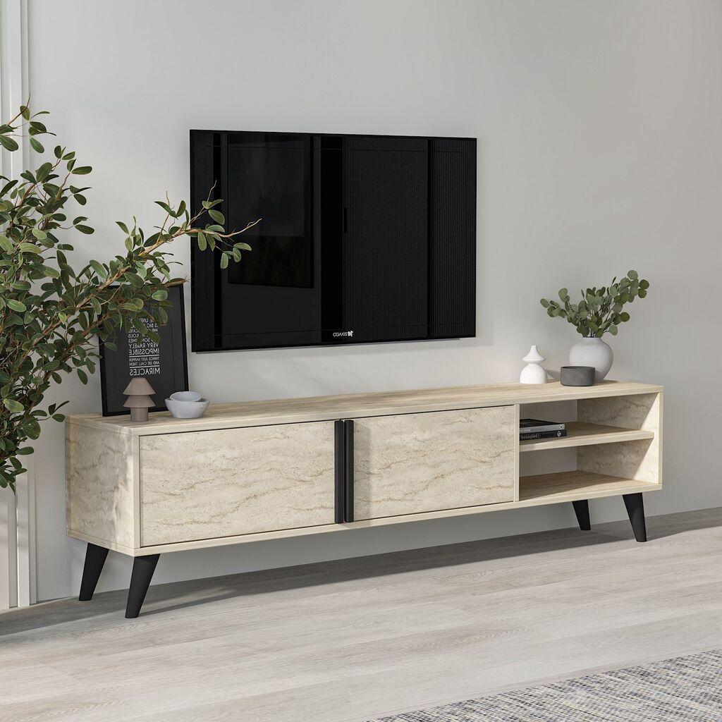 Hanah Home TV Komoda Benoit, 160x35x29,6 cm, Bež