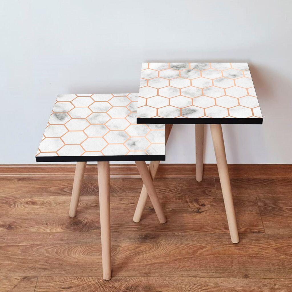 Hanah Home Set klub stočića Twins, 2 komada, Šareni