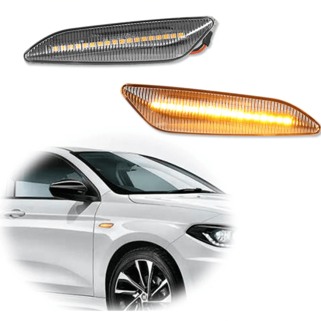LED Dinamički migavci za Fiat Tipo 2015–2020, Providni