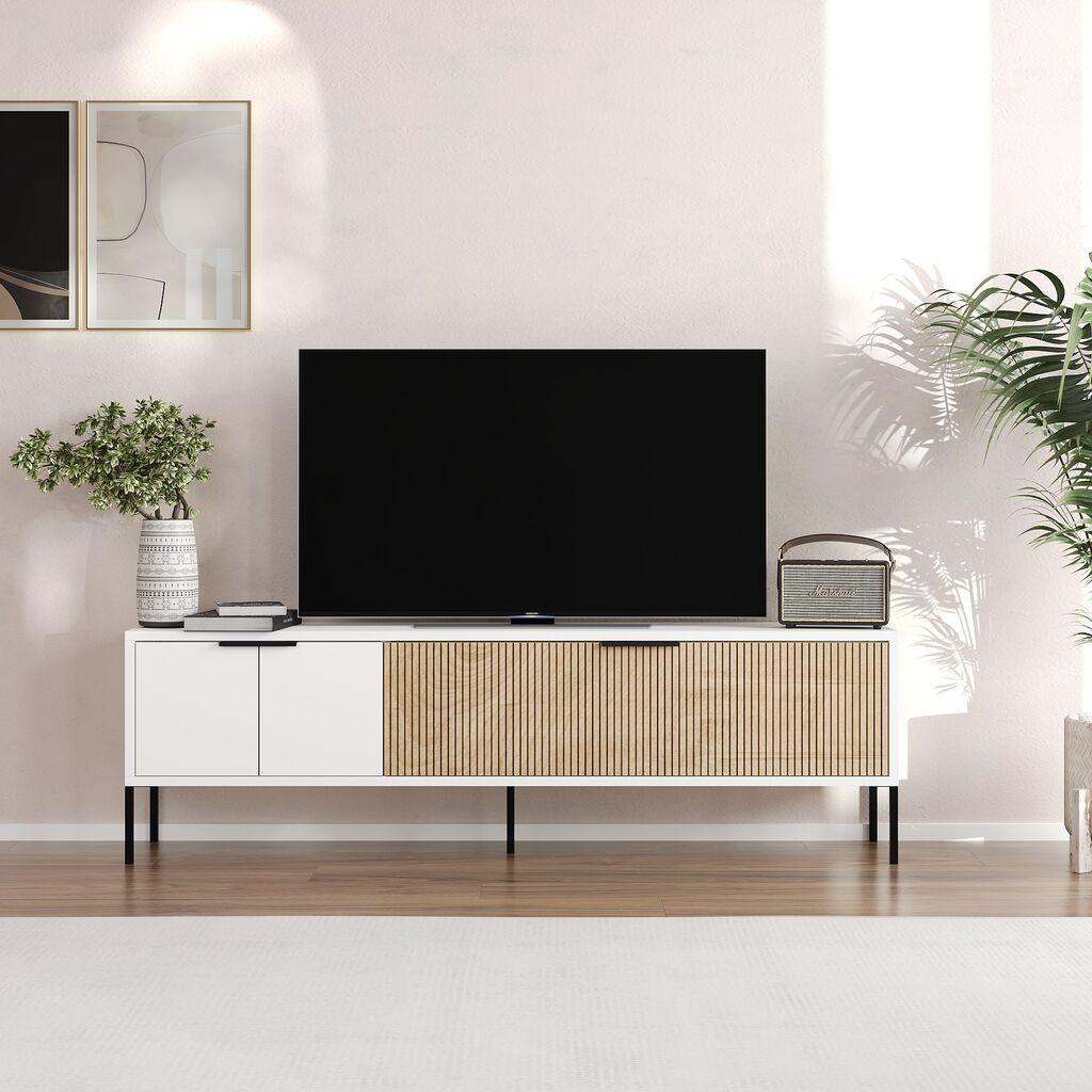 Hanah Home TV Komoda Noah, 150x45x30 cm, Bela
