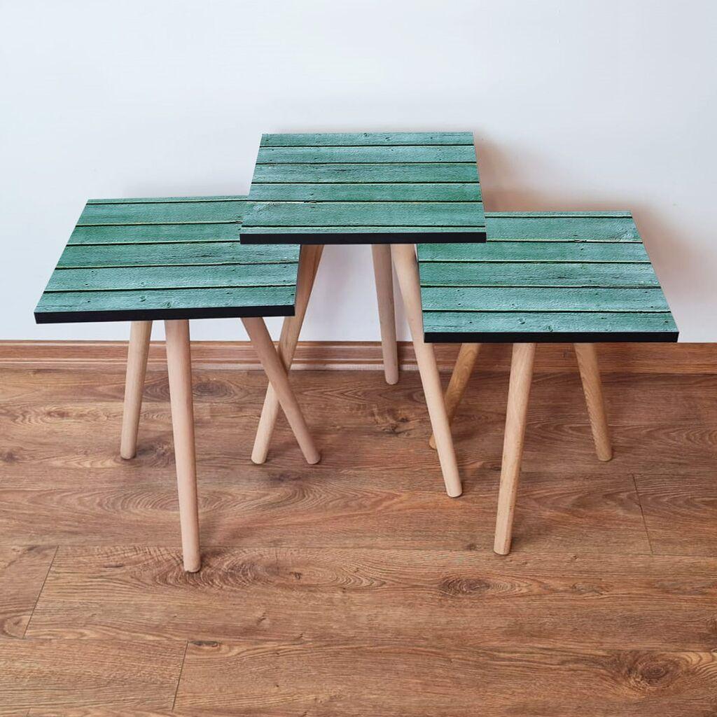 Hanah Home Set klub stočića 3Shp116, 3 komada, Šareni