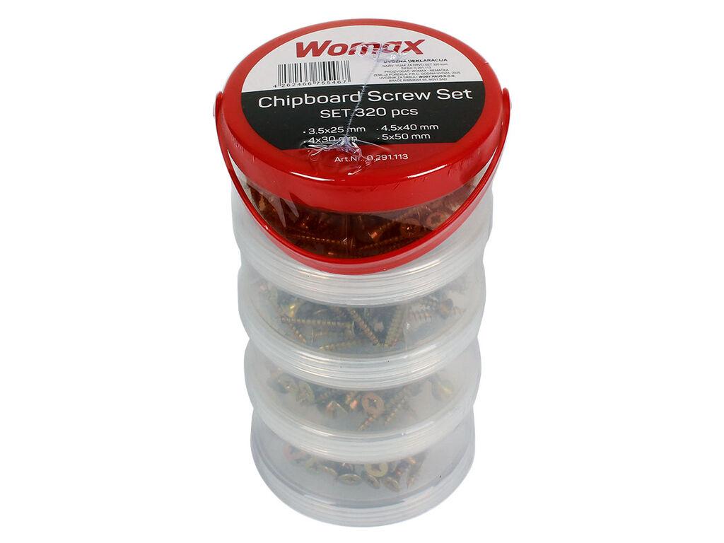 Womex Set vijak za ivericu, 320 komada