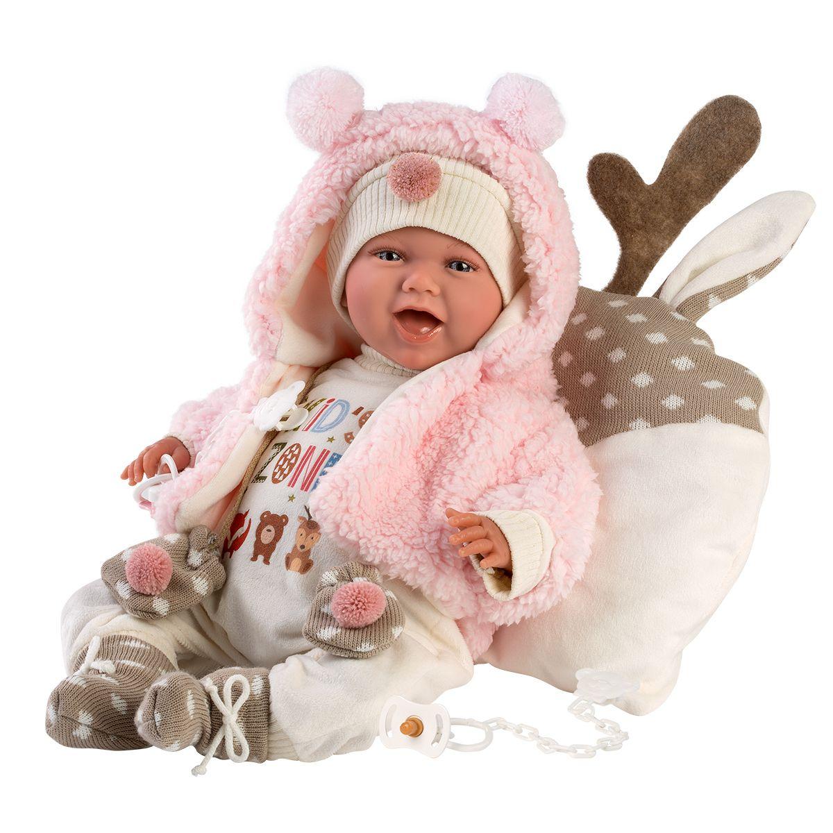 LIORENS  Lutka beba Mimi sa bež jastukom