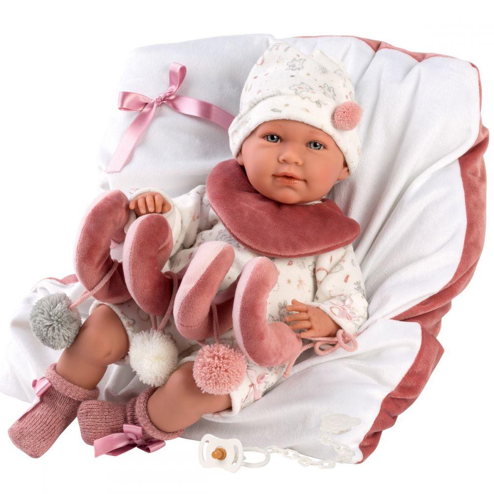 LIORENS Lutka beba Mimi sa roze plišanom spiralom