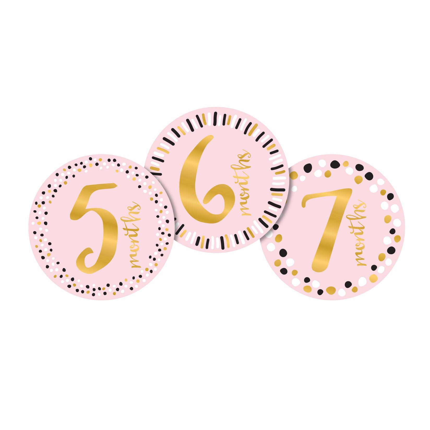 PEARHEAD Nalepnice Moja prva godina, 13 komada, Roze