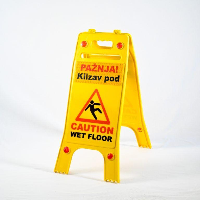Una-Zorčić Tabla upozorenja Klizav Pod, Žuta
